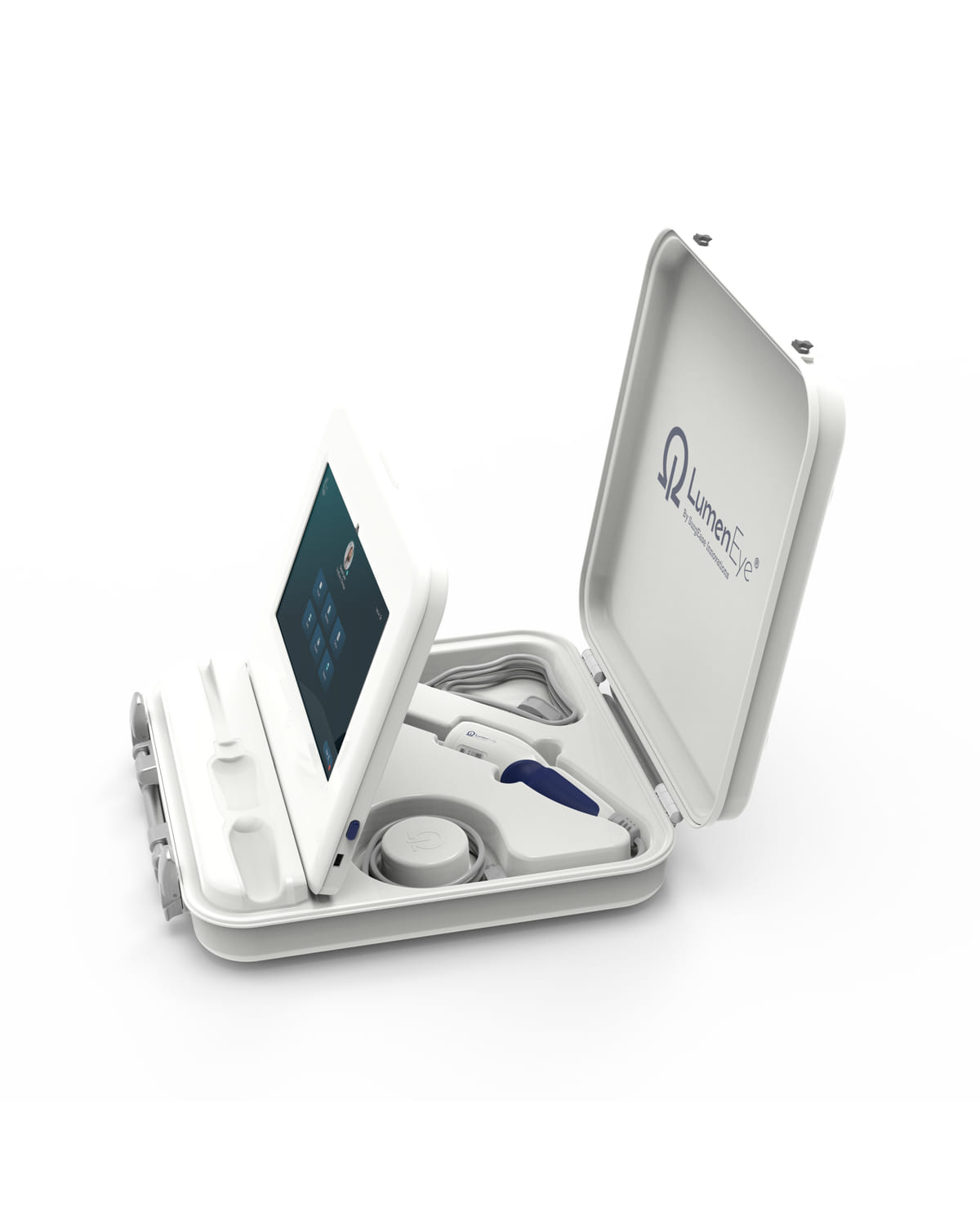 LumenEye® X1 System im geöffneten Transportkoffer
