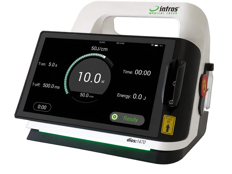 Lasersystem dios:1470 von intros, Tischgerät mit Touchscreen